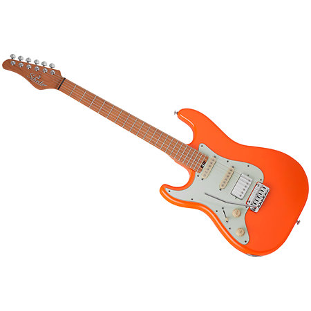 Nick Johnston Signature Micros HSS Atomic Orange LH Schecter