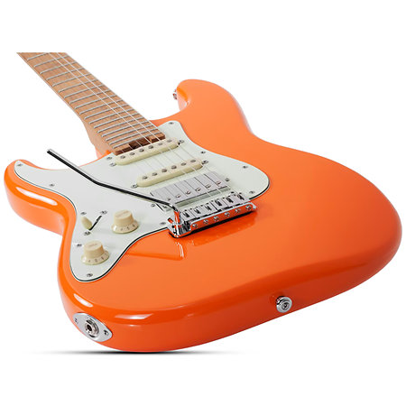 Nick Johnston Signature Micros HSS Atomic Orange LH Schecter