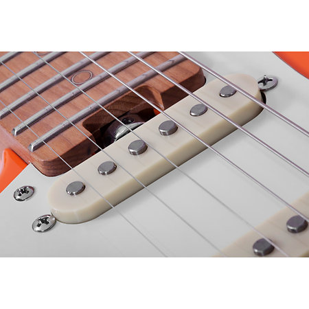 Nick Johnston Signature Micros HSS Atomic Orange LH Schecter