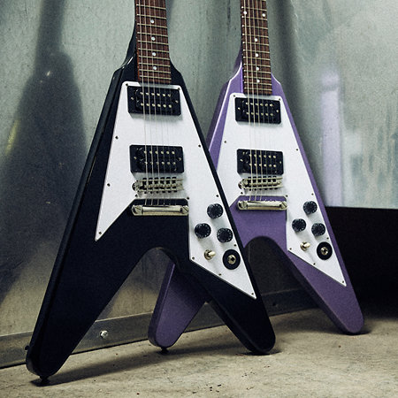 Kirk Hammett 1979 Flying V Ebony + étui Epiphone