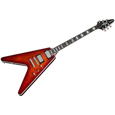 Epiphone Prophecy Flying V Aged Bengal Tiger Burst + housse