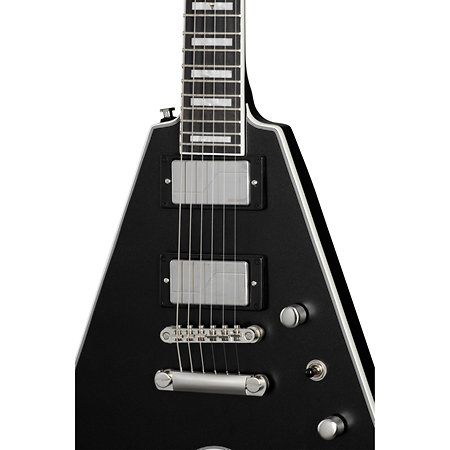 Prophecy Flying V Aged Jet Black Metallic + housse Epiphone