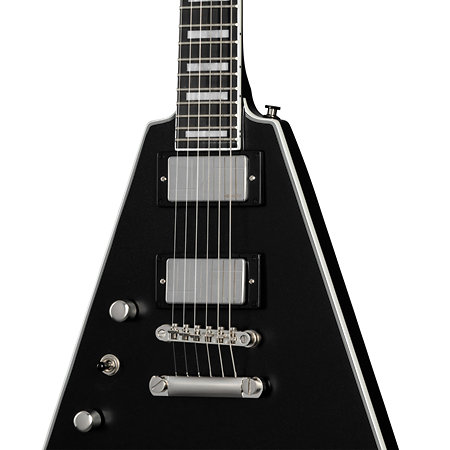 Prophecy Flying V Aged Jet Black Metallic Gaucher + housse Epiphone