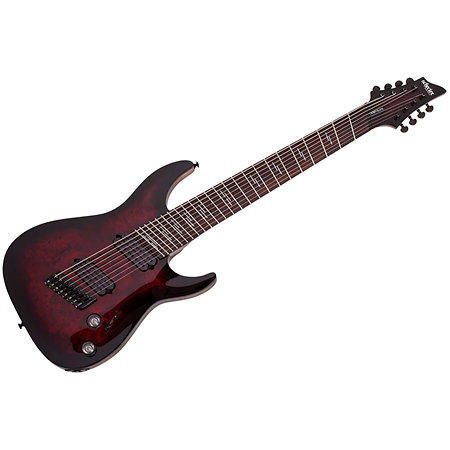 Schecter Omen Elite 8 Multi-scale Black Cherry Burst