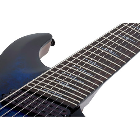 Schecter Omen Elite 8 Multi-scale See Thru Blue Burst