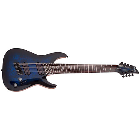 Omen Elite 8 Multi-scale See Thru Blue Burst Schecter