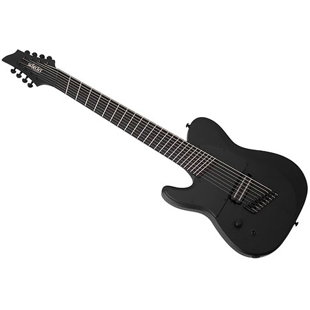 Schecter PT-8 Black multi-scale OPS Satin Black Open Pore LH