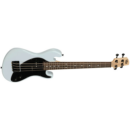 Solid Body U-Bass 4 cordes Light Blue + housse Kala