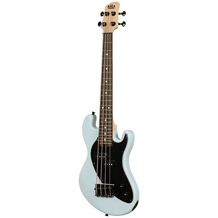 Solid Body U-Bass 4 cordes Light Blue + housse Kala