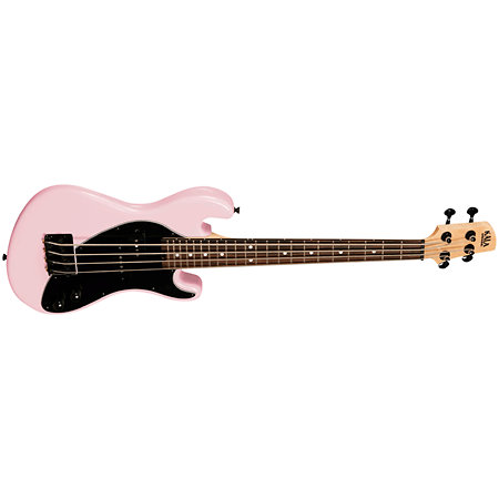 Solid Body U-Bass 4 cordes Light Pink + housse Kala