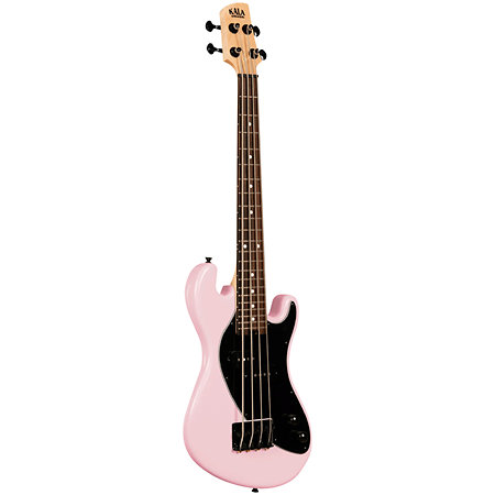 Solid Body U-Bass 4 cordes Light Pink + housse Kala