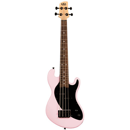 Solid Body U-Bass 4 cordes Light Pink + housse Kala
