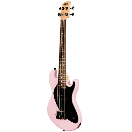Solid Body U-Bass 4 cordes Light Pink + housse Kala