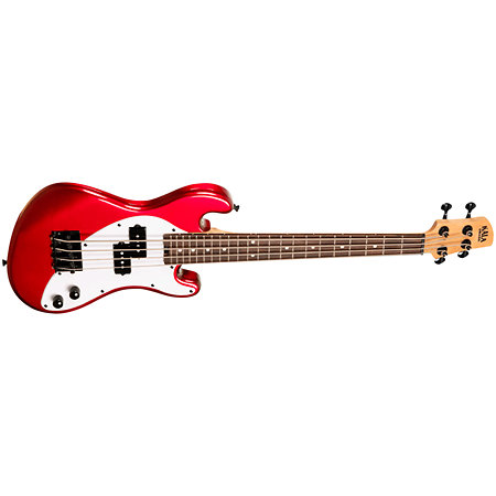 Solid Body U-Bass 4 cordes Metallic Red + housse Kala