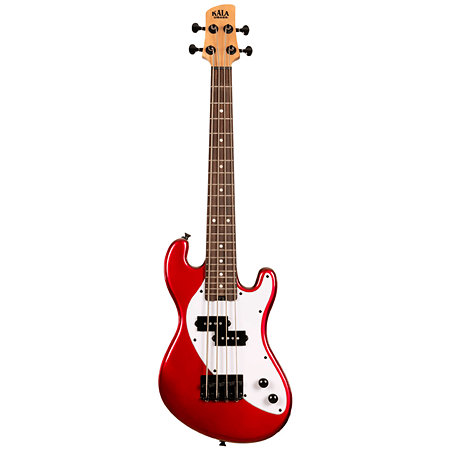 Solid Body U-Bass 4 cordes Metallic Red + housse Kala