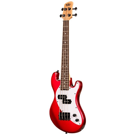 Solid Body U-Bass 4 cordes Metallic Red + housse Kala