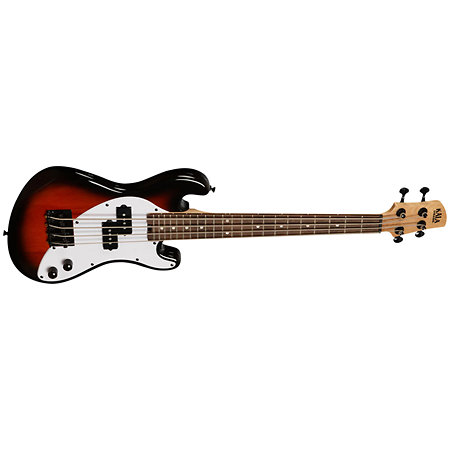 Solid Body U-Bass 4 cordes Tobacco Burst + housse Kala
