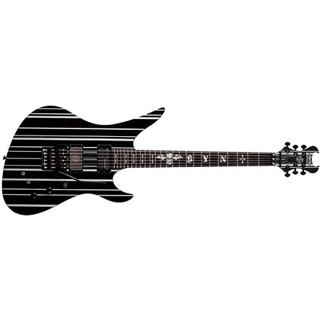 Synyster Gates Custom Floyd Sustainiac Black Silver Schecter