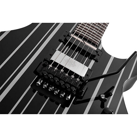 Synyster Gates Custom Floyd Sustainiac Black Silver Schecter