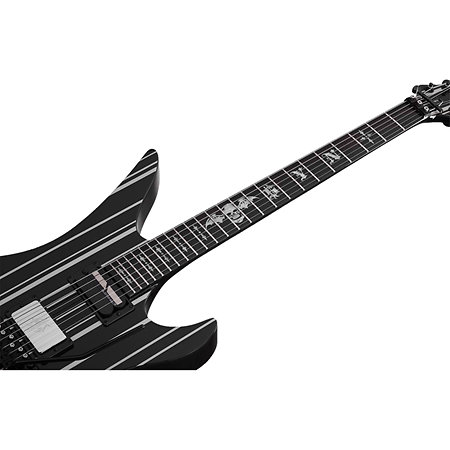 Synyster Gates Custom Floyd Sustainiac Black Silver Schecter