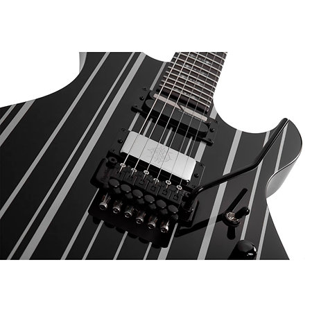 Synyster Gates Custom Floyd Sustainiac Black Silver Schecter