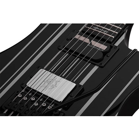 Synyster Gates Custom Floyd Sustainiac Black Silver Schecter