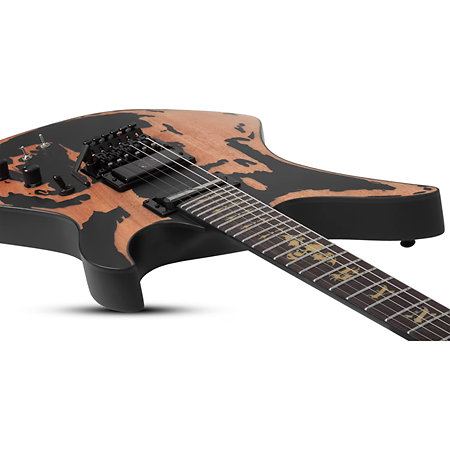 Synyster Gates Custom Relic FR Sustainiac Distressed Satin Black Schecter