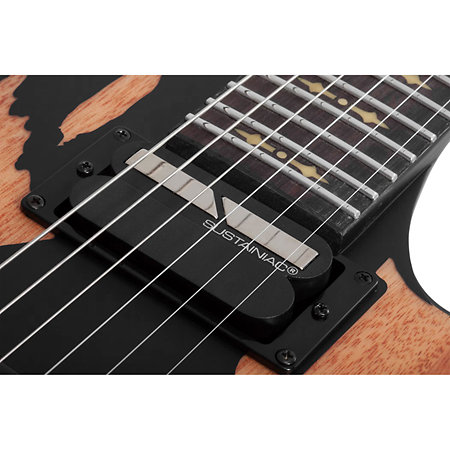 Synyster Gates Custom Relic FR Sustainiac Distressed Satin Black Schecter