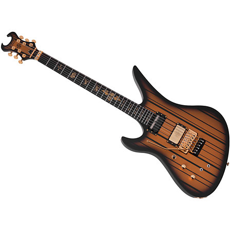 Schecter Synyster Gates Custom Floyd Sustainiac Satin Gold Burst LH