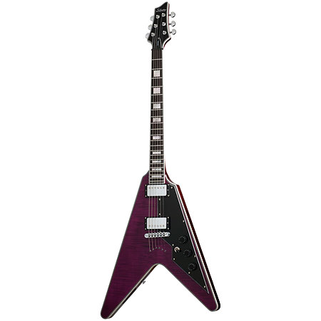 V-1 Custom Trans Purple Burst Schecter