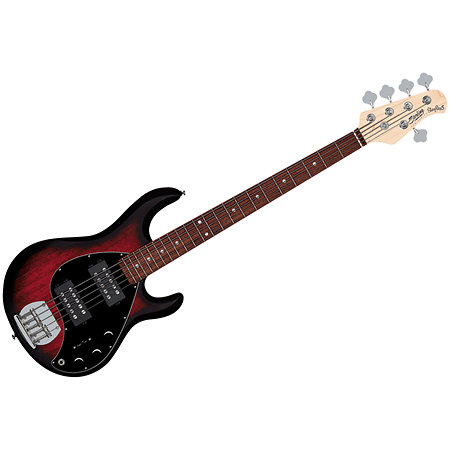 Sterling by Music Man StingRay RAY5HH Ruby Red Burst Satin