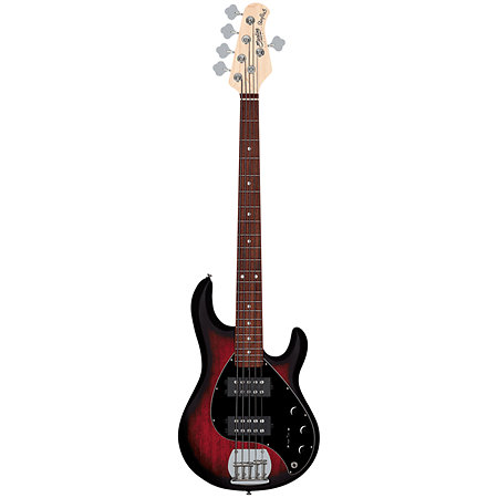 StingRay RAY5HH Ruby Red Burst Satin Sterling by Music Man