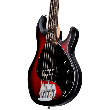 StingRay RAY5HH Ruby Red Burst Satin Sterling by Music Man