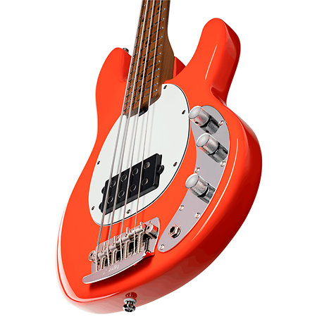 StingRay Short Scale RAYSS4 Fiesta Red Sterling by Music Man