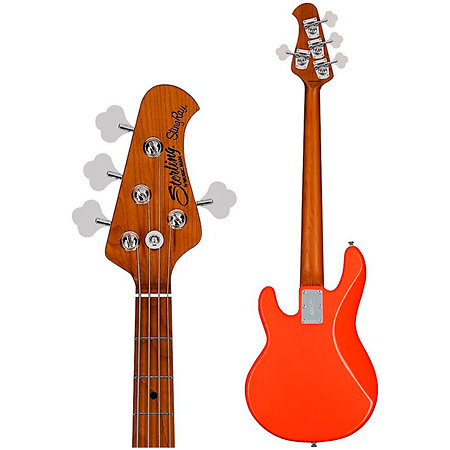 StingRay Short Scale RAYSS4 Fiesta Red Sterling by Music Man