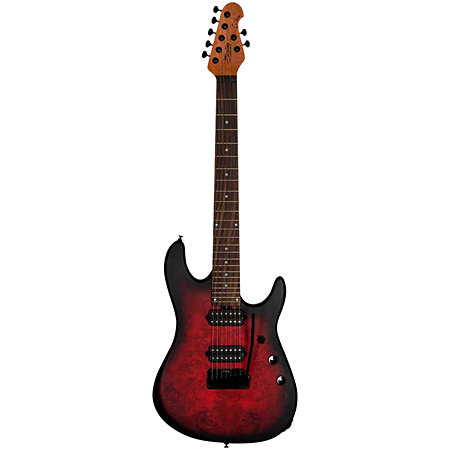 Jason Richardson Cutlass 7 Dark Scarlet Burst Satin Sterling by Music Man