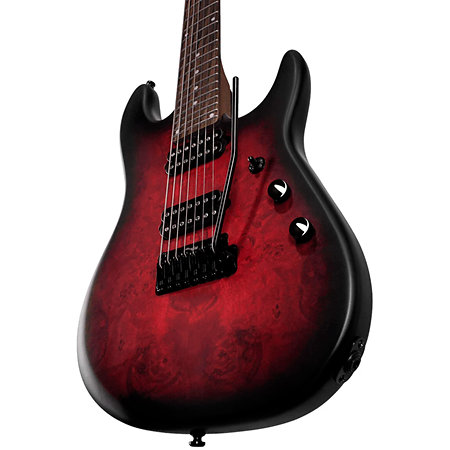 Jason Richardson Cutlass 7 Dark Scarlet Burst Satin Sterling by Music Man