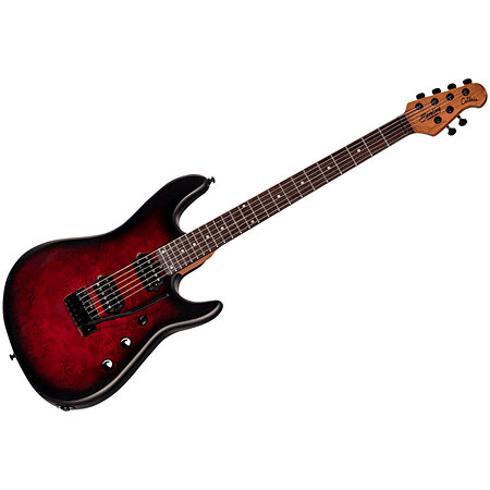 Sterling by Music Man Jason Richardson Cutlass 6 Dark Scarlet Burst Satin