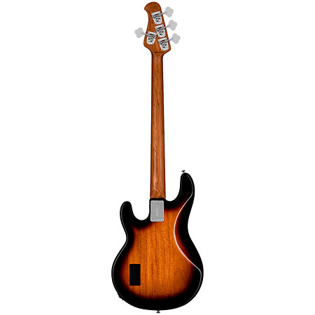 StingRay RAY34 Spalted Maple Top Sunburst Sterling by Music Man