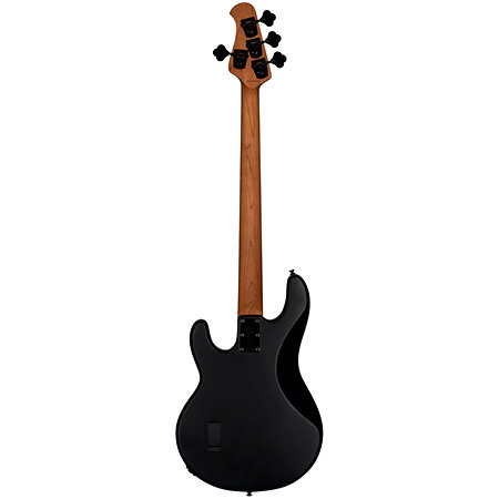 StingRay RAY34 Poplar Burl Dark Scarlet Burst Satin Sterling by Music Man