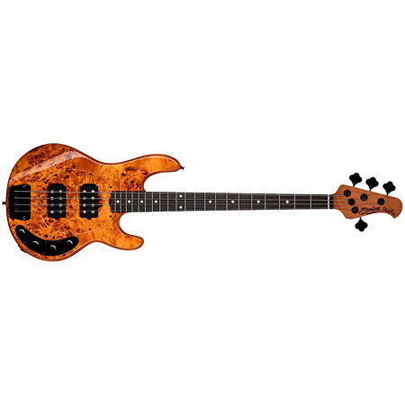 Sterling by Music Man StingRay RAY34HH Poplar Burl Amber