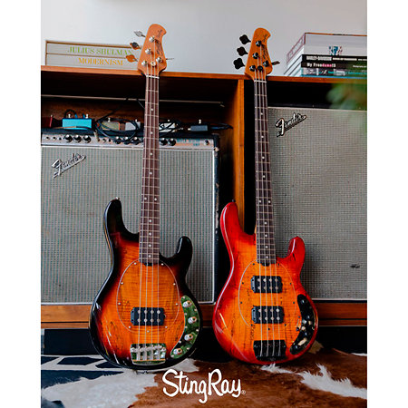 Sterling by Music Man StingRay RAY35 Spalted Maple Sunburst
