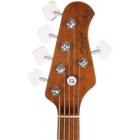 StingRay RAY35 Spalted Maple Sunburst Sterling by Music Man