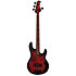 StingRay RAY34 Poplar Burl Dark Scarlet Burst Satin Sterling by Music Man