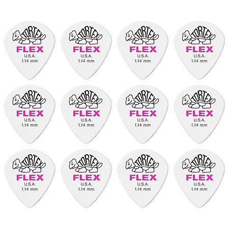 Dunlop 468P114 Tortex Flex Jazz III 1,14 mm Sachet de 12