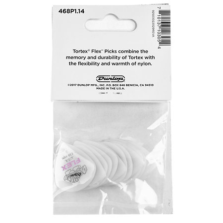 468P114 Tortex Flex Jazz III 1,14 mm Sachet de 12 Dunlop