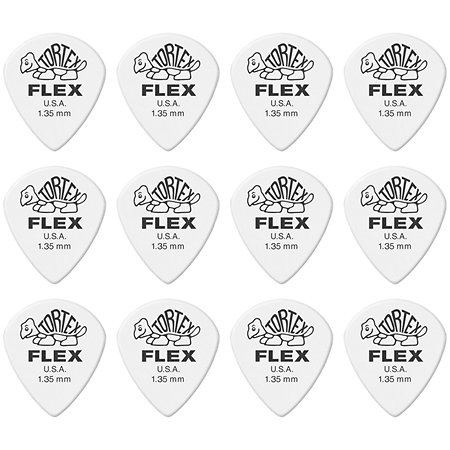 Dunlop 468P135 Tortex Flex Jazz III 1,35 mm Sachet de 12