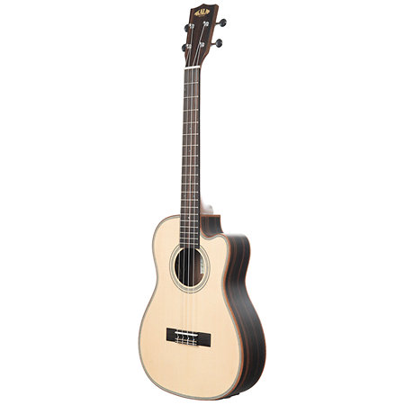 Solid Spruce Top Ebony Baritone Cutaway Kala