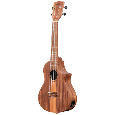 Teak Tri-Top Concert Cutaway électro-acoustique Kala
