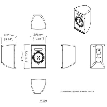 CDD8 White (l'unité) Martin Audio